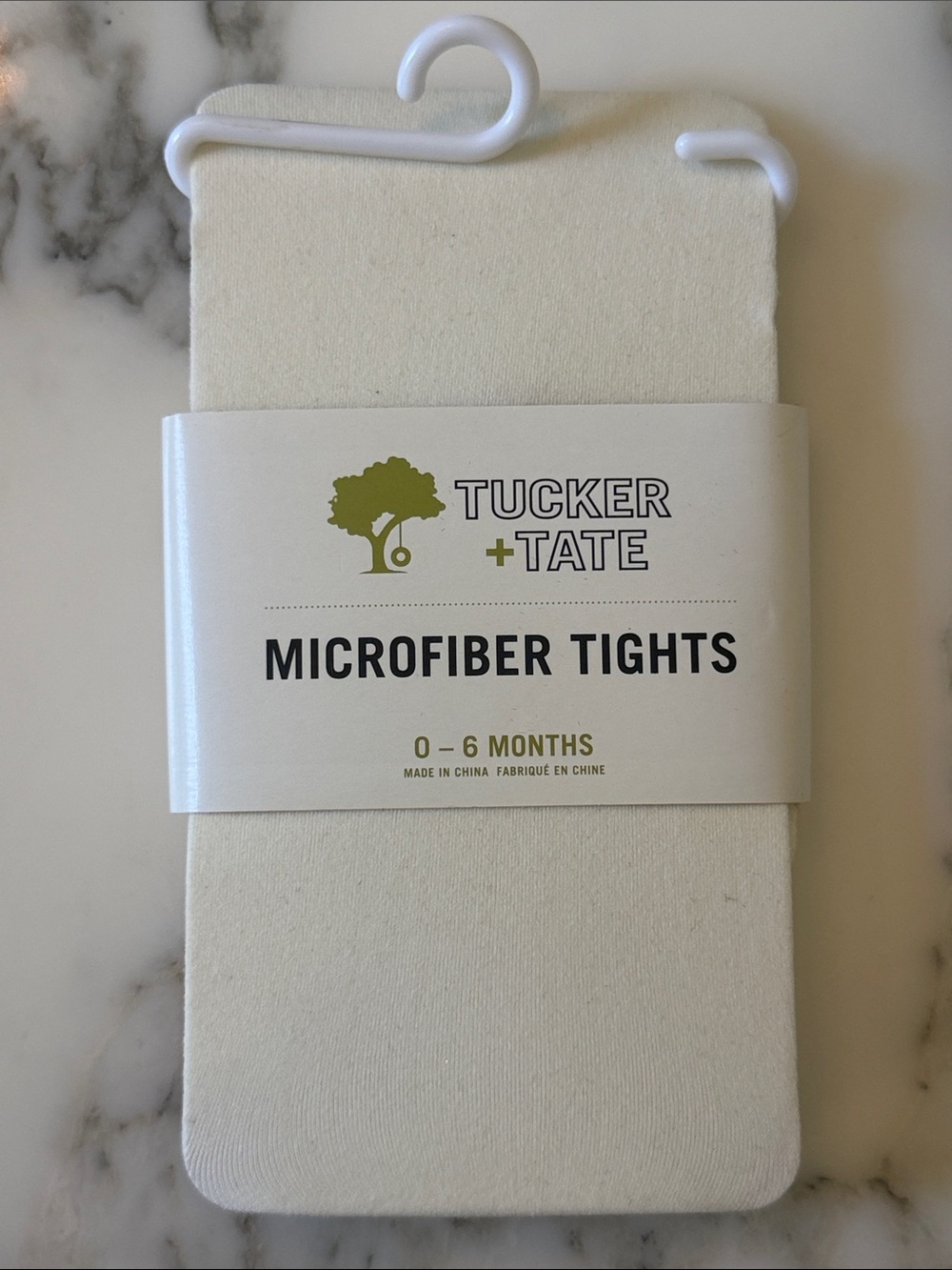 NWT Tucker + Tate Baby Girls Microfiber Tights Cream Vanilla 0-6 Months